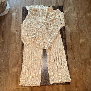 Cream Knit Two-Piece Set